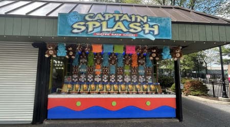 Race against others by shooting water at a target