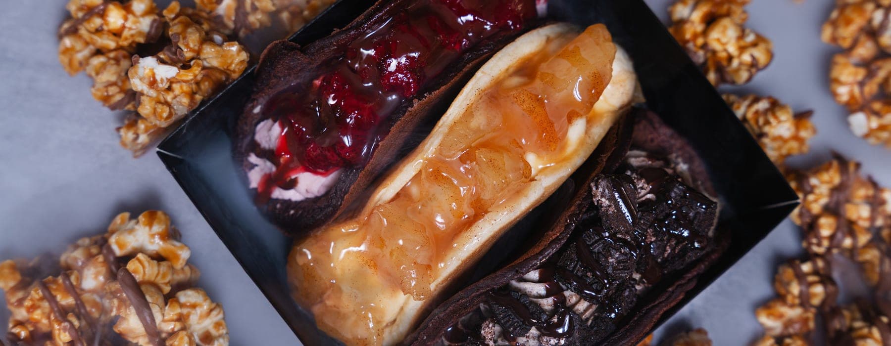Dessert Tacos from Spirit's Rooftop Bar